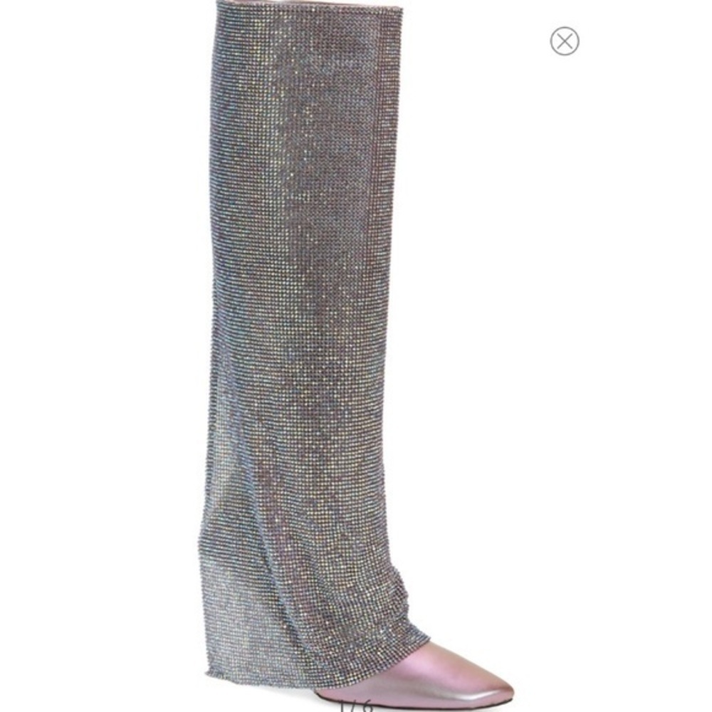 Benedetta Bruzziches Christine Crystal Mesh wedge boot‎ size 38EU